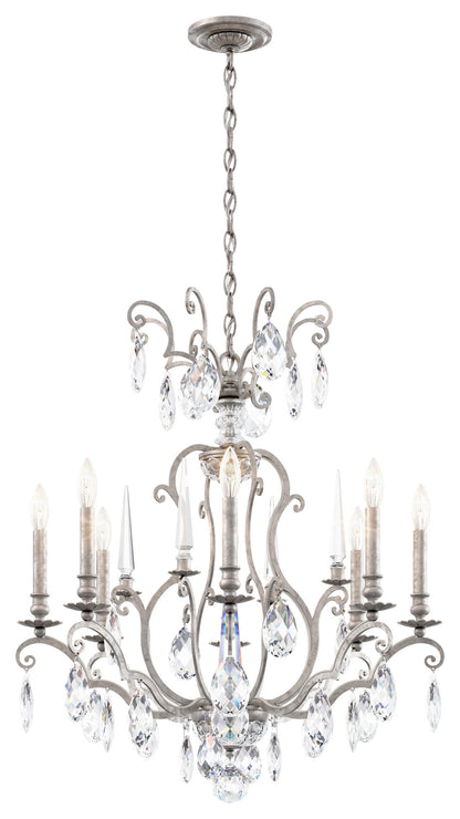 Schonbek Rn3871N-48H 8 Light Crystal Chandelier, Antique SilverBy Schonbek