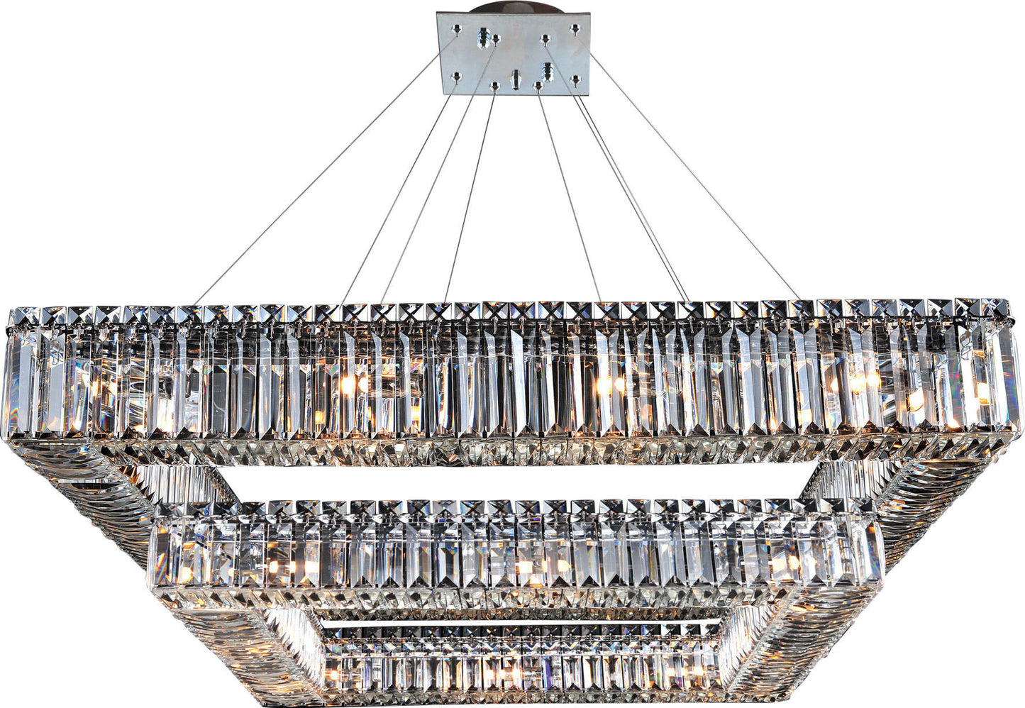 Quadro Square Pendant, Chrome, 16By KALCO LIGHTING