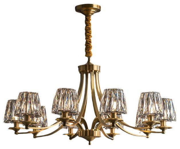10-Light Contemporary Crystal ChandelierBy Morsale.com