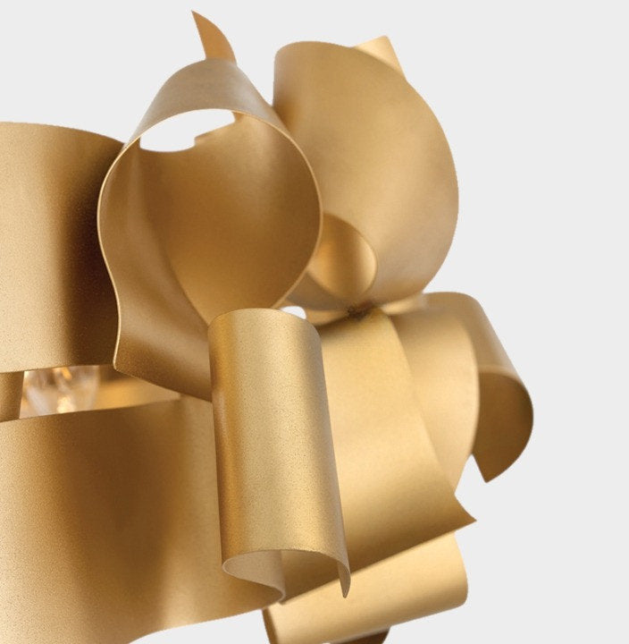 Zelo Surrigone | Postmodern Creative Gray/Gold Iron Chandelier, Copper, 31.5"By Miron Demid LLC