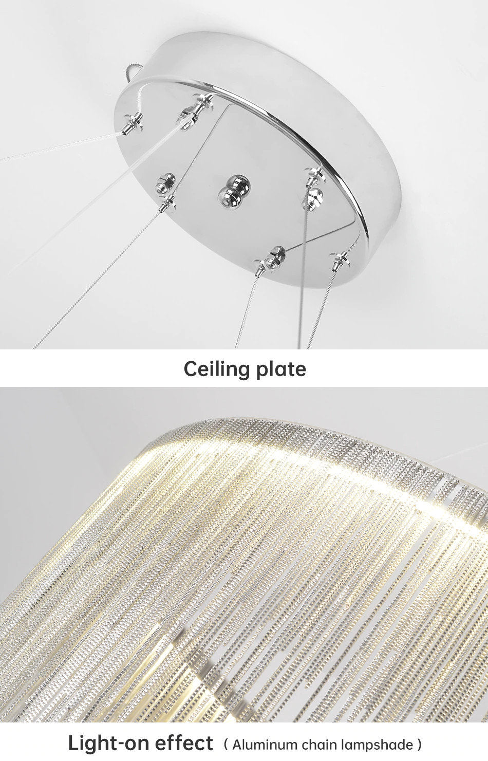 Zagarolo | Luxury Postmodern Round Silver Chandelier for Bedroom, Doubleround31.5"By Miron Demid LLC