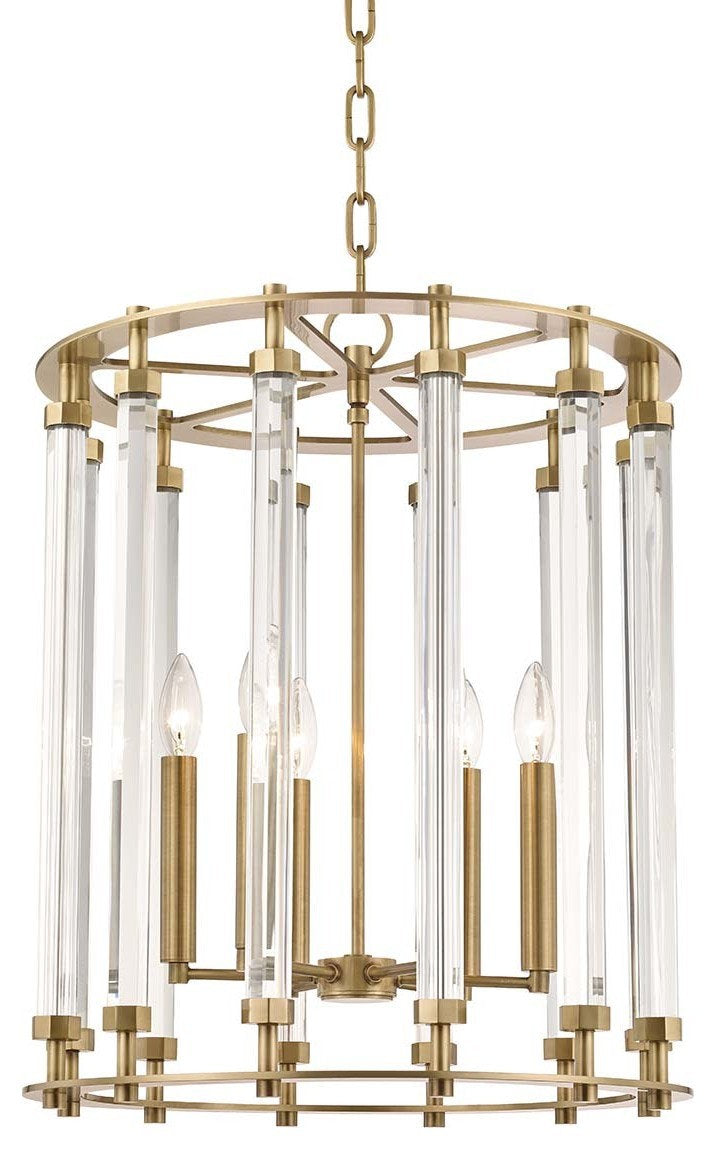 Haddon 6-Light Pendant, Aged BrassBy Hudson Valley Lighting