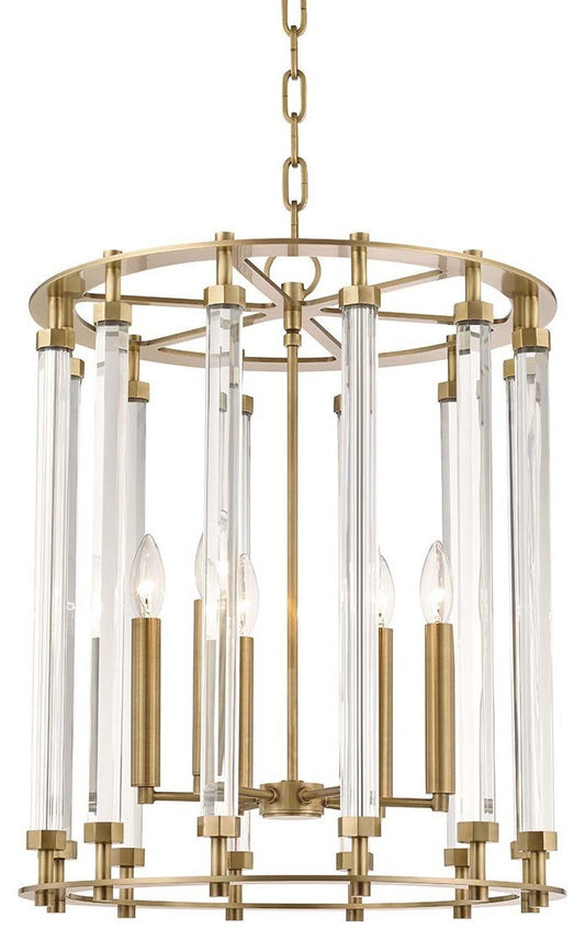 Haddon 6-Light Pendant, Aged BrassBy Hudson Valley Lighting