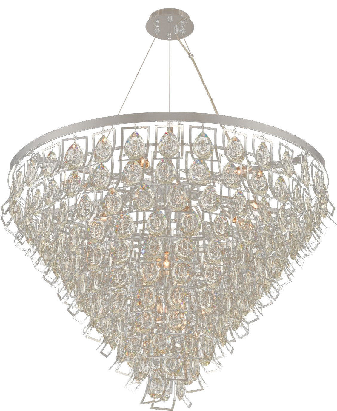 Carmella Adjustable Pendant, Chrome, 27"By KALCO LIGHTING