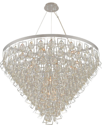 Carmella Adjustable Pendant, Chrome, 27"By KALCO LIGHTING