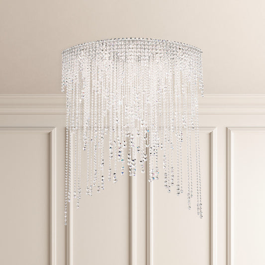 Schonbek Ch4803N-401H 8 Light Crystal Semi-Flush, Polished Stainless SteelBy Schonbek