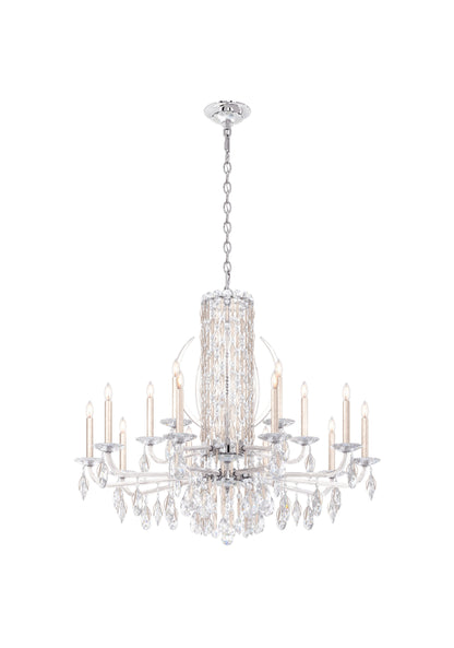 Schonbek Rs8315N-48H 15 Light Crystal Chandelier, Antique SilverBy Schonbek