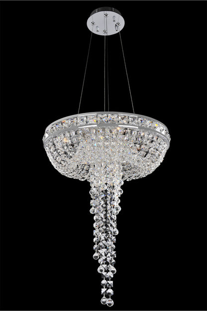 Cascata Convertible Pendant, Flush Mount, Chrome, 32"By KALCO LIGHTING