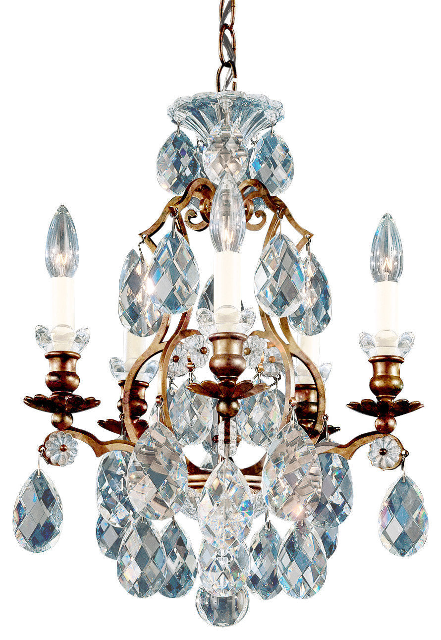 Renaissance 5-Light Chandelier in Heirloom Bronze With Clear Heritage CrystalBy Schonbek