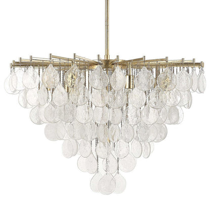 Modern Tear Drop Pendant Seeded Glass Chandelier 8 Light 38 in Elegant SilverBy My Swanky Home