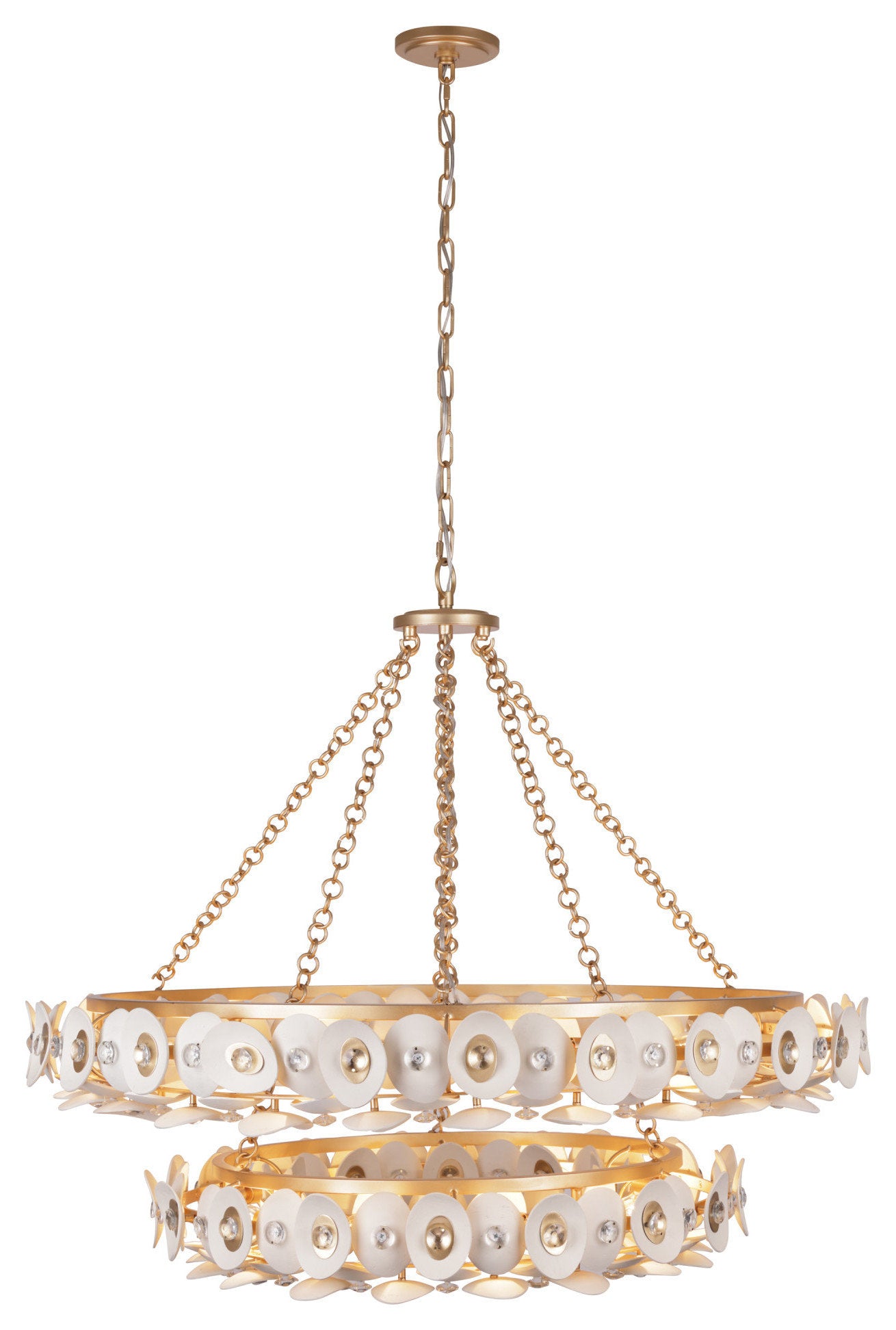 Metropolitan N1868 Niu 22 Light 39"W Ring Chandelier - Fawn GoldBy Minka Aire