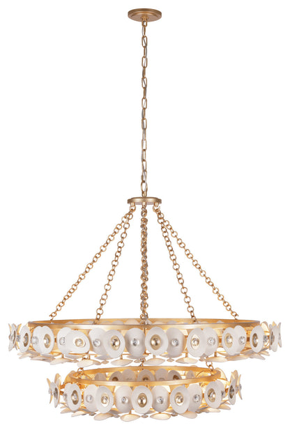 Metropolitan N1868 Niu 22 Light 39"W Ring Chandelier - Fawn GoldBy Minka Aire