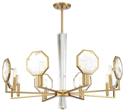 Leighton 8-Light Chandelier, Warm BrassBy Savoy House