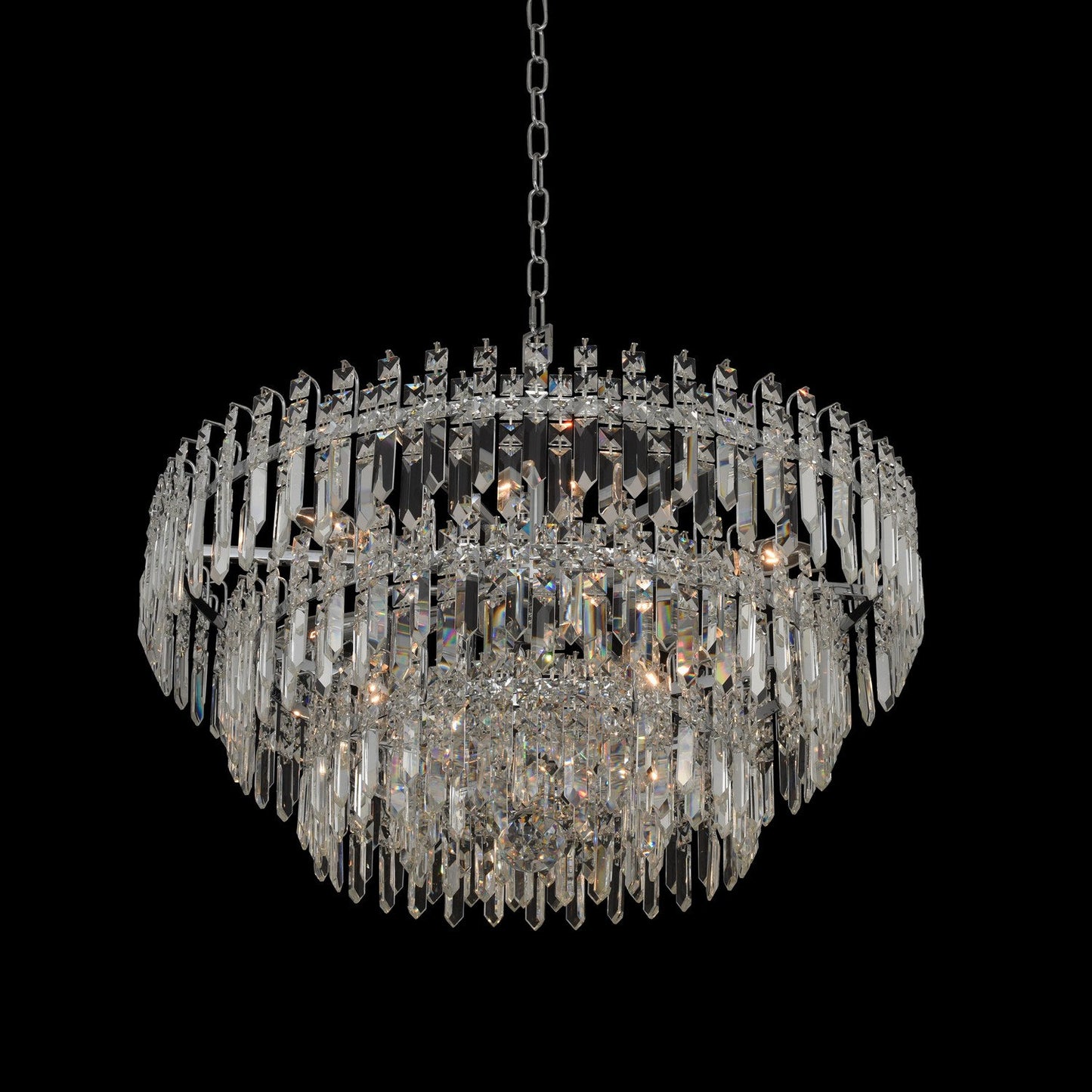 Pandoro 27x21" 9-Light Modern Large Pendants by AllegriBy Allegri Crystal by Kalco Lighting