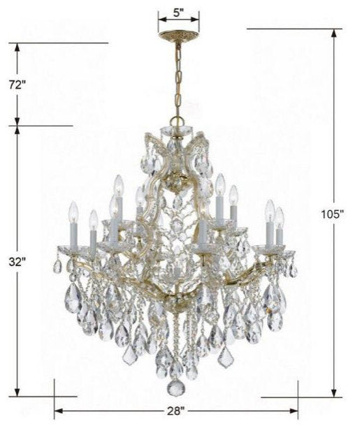 Maria Theresa - 12-Light Chandelier in Traditional and Contemporary StyleBy Crystorama Lighting
