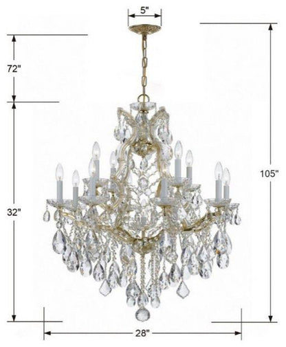 Maria Theresa - 12-Light Chandelier in Traditional and Contemporary StyleBy Crystorama Lighting