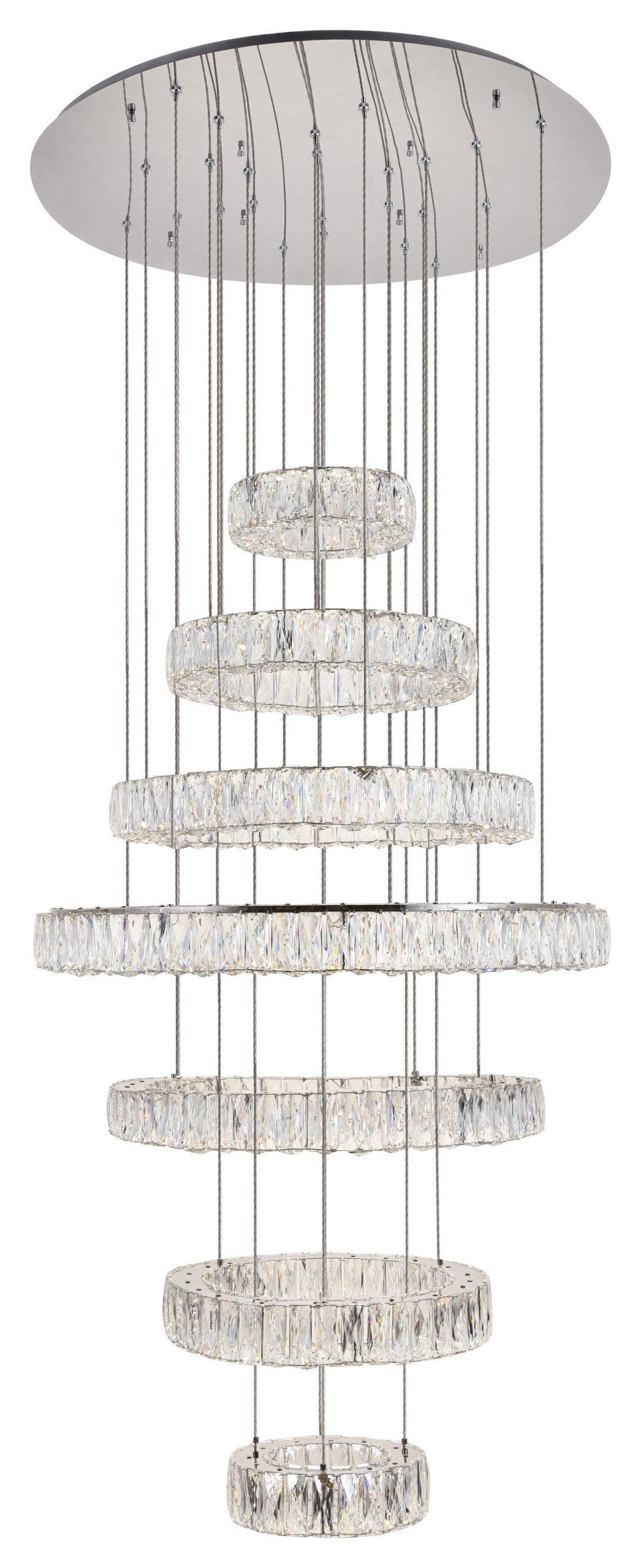 Elegant Lighting 3503G34C Integrated LED chip light Chrome ChandelierBy Elegant Furniture & Lighting
