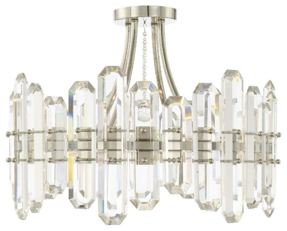Crystorama Bolton 4-Light Ceiling Mount BOL-8884-PN, Polished NickelBy Crystorama Lighting