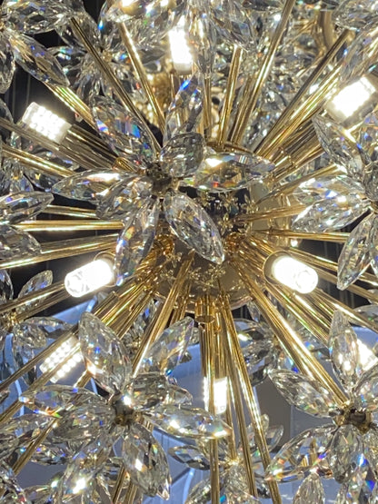 Bouquet 18-Light Round Chandelier - Crystal/GoldBy Michael Amini