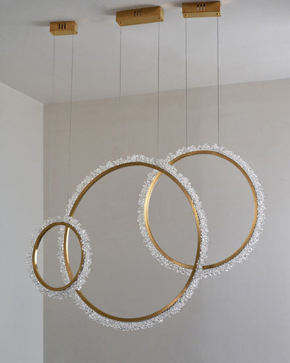 MIRODEMI? Aarau | Crystal Pendant Light in the Shape of Rings, Dia15.7+23.6+31.5", Cool LightBy Miron Demid LLC
