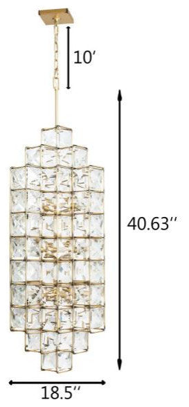 Varaluz Lighting 329F14CG Cubic Fourteen Light FoyerBy Varaluz