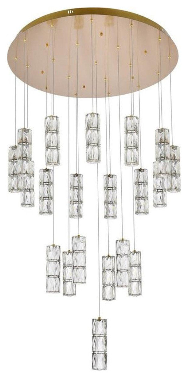Polaris 20 Light Chandelier, GoldBy Elegant Furniture & Lighting
