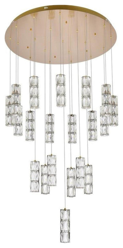 Polaris 20 Light Chandelier, GoldBy Elegant Furniture & Lighting