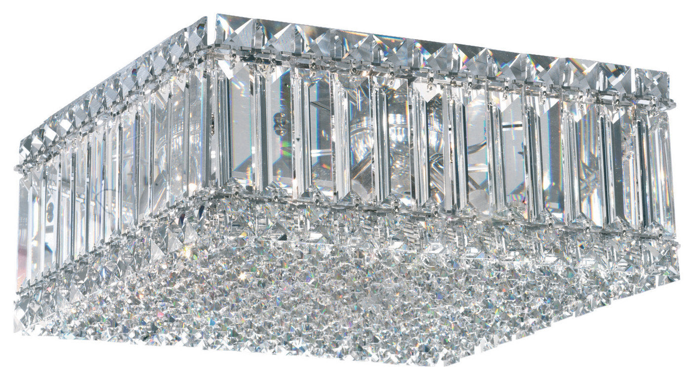Quantum 4-Light Flush Mount Ceiling Light in Stainless SteelBy Schonbek