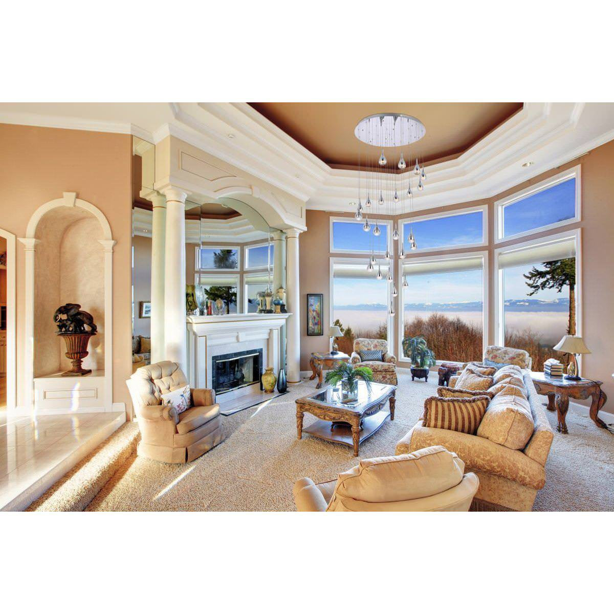 Amherst 25 Light Chandelier, ChromeBy Elegant Furniture & Lighting