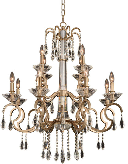 Valencia Chandelier, Brushed Champagne Gold, 8By KALCO LIGHTING
