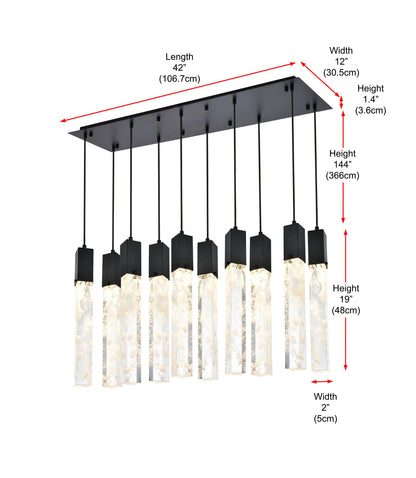 Home Living 42" Pendant, BlackBy Home Living