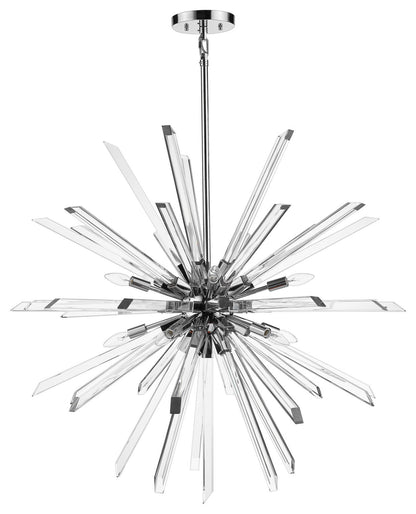 Z-Lite 4003-10 Burst 10 Light 42"W Crystal Sputnik Chandelier - ChromeBy Z-LIte