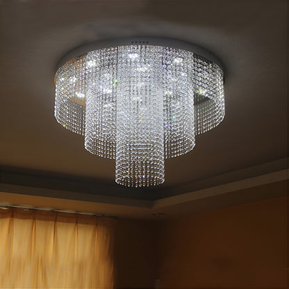 Accumoli | Modern Crystal LED Ceiling Lamp, Dia39.4xh27.5", Warm LightBy Miron Demid LLC