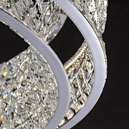 Albano Vercellese | Chic Chrome/Gold Creative Round Crystal Chandelier, Gold, 1 Ring Medium2 - Dia31.5xh6.7" / Dia80xh17.7cm, Warm LightBy Miron Demid LLC