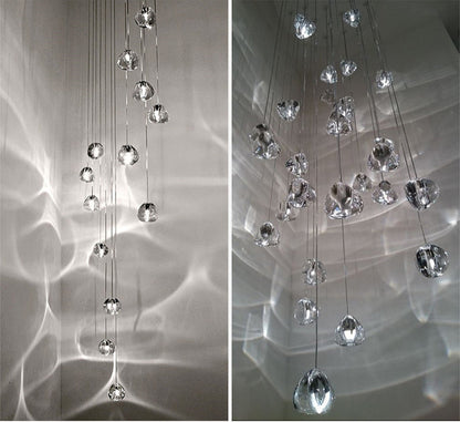 Cernobbio | Staircase Hanging Crystal Lamp, 36 Lights, Warm LightBy Miron Demid LLC
