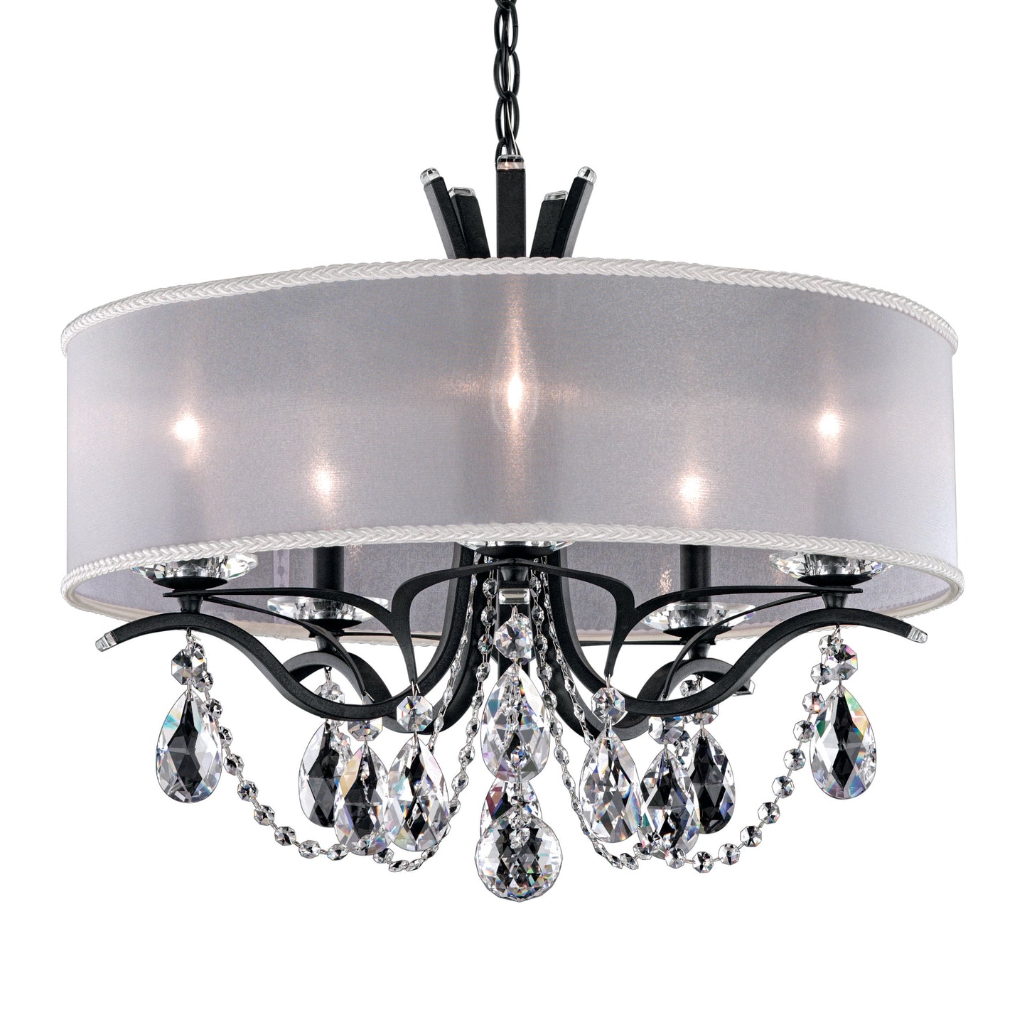 Schonbek Va8305N-59S1 5 Light Crystal Chandelier, Ferro BlackBy Schonbek