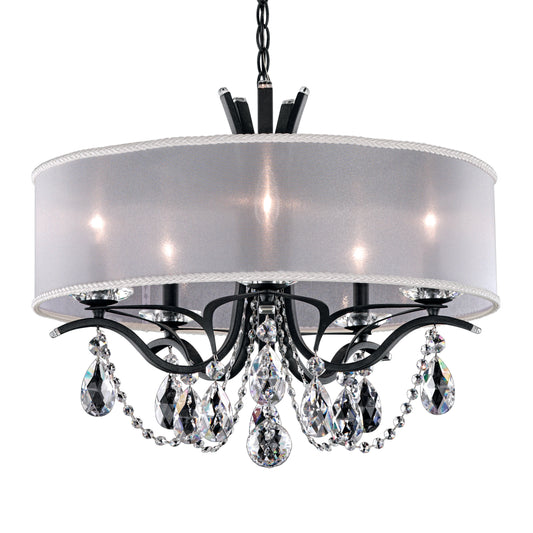 Schonbek Va8305N-59S1 5 Light Crystal Chandelier, Ferro BlackBy Schonbek
