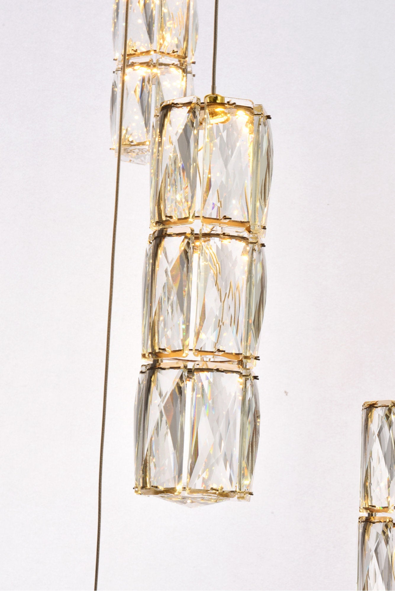 Elegant Lighting 3500D42 Polaris 25 Light 42"W LED Crystal - ChromeBy Elegant Furniture & Lighting
