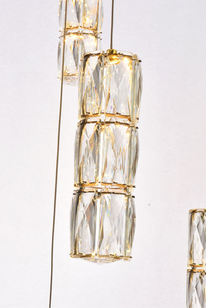 Elegant Lighting 3500D42 Polaris 25 Light 42"W LED Crystal - ChromeBy Elegant Furniture & Lighting
