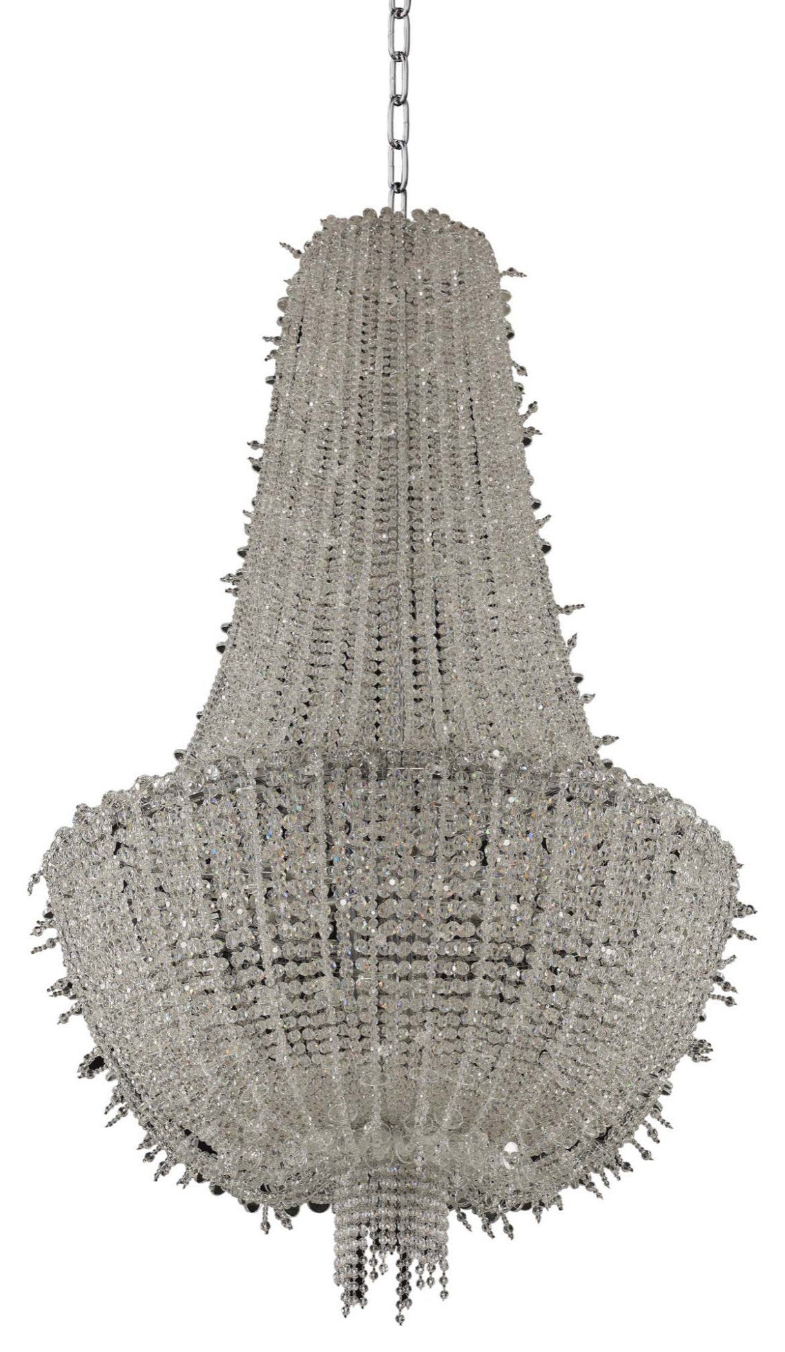 Allegri 030651-FR001 Cielo 31"W Empire Chandelier - ChromeBy Allegri Crystal by Kalco Lighting