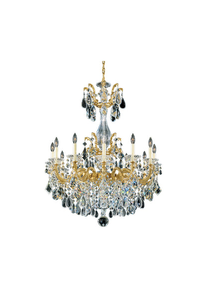 La Scala 12-Light Chandelier in Heirloom Gold With Clear Heritage CrystalBy Schonbek