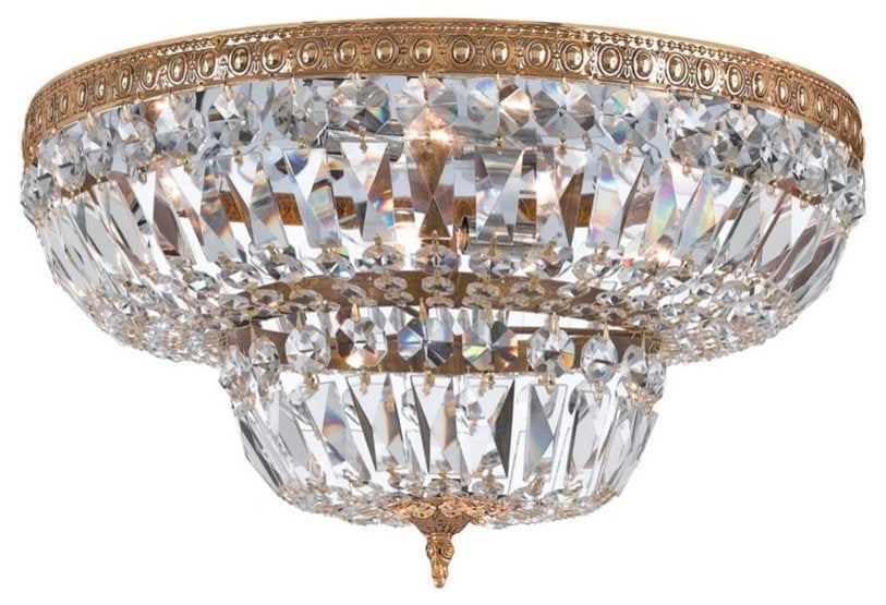Crystorama 718OBCLSAQ Four Light Ceiling Mount Ceiling Mount Olde BrassBy Crystorama Lighting