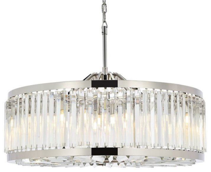 Elegant 1203D35PN/RC Chelsea 10-Light Polished Nickel Chandelier ClearBy Elegant Furniture & Lighting