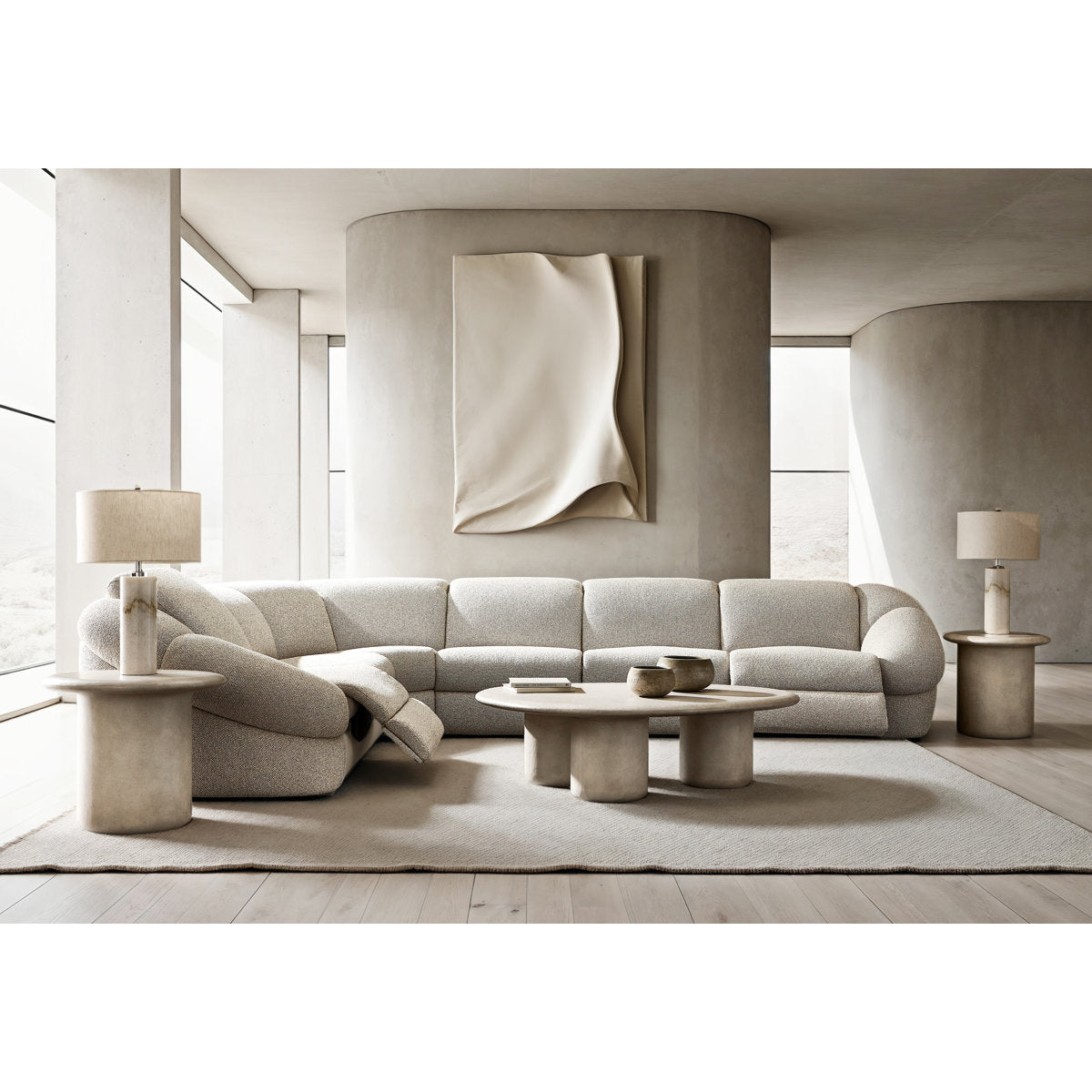 6-Piece Fabric Massimo Power Motion Sectional