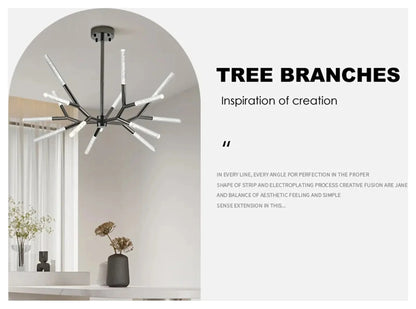 Aliano | Creative Tree Branches Design Bubble Crystal Chandelier, Gold, 18 Heads, Warm LightBy Miron Demid LLC