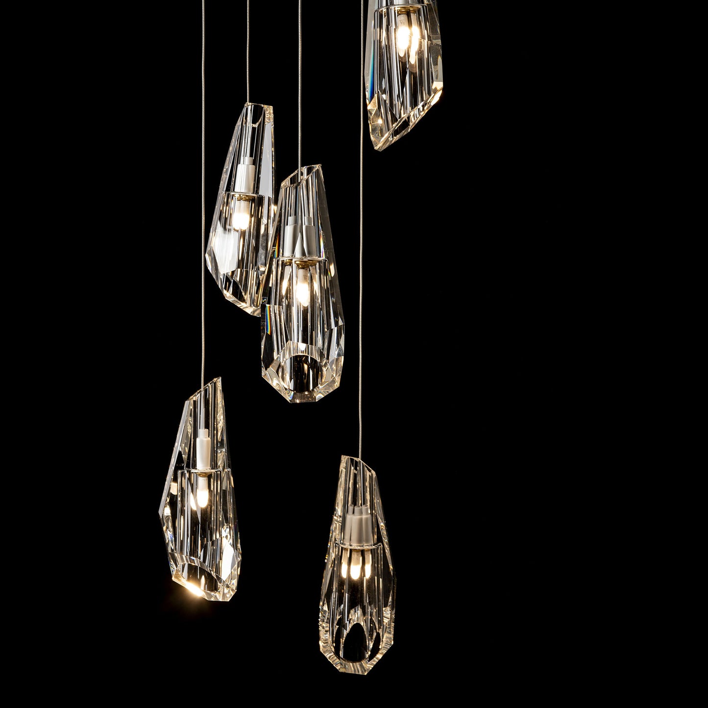 Luma 5-Light Pendant - White - Crystal - StandardBy Hubbardton Forge
