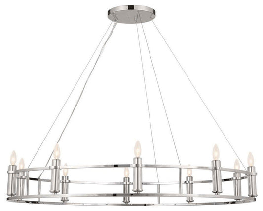 Kichler 52491 Rosalind 10 Light 50"W Crystal Candle Style - Polished NickelBy Kichler