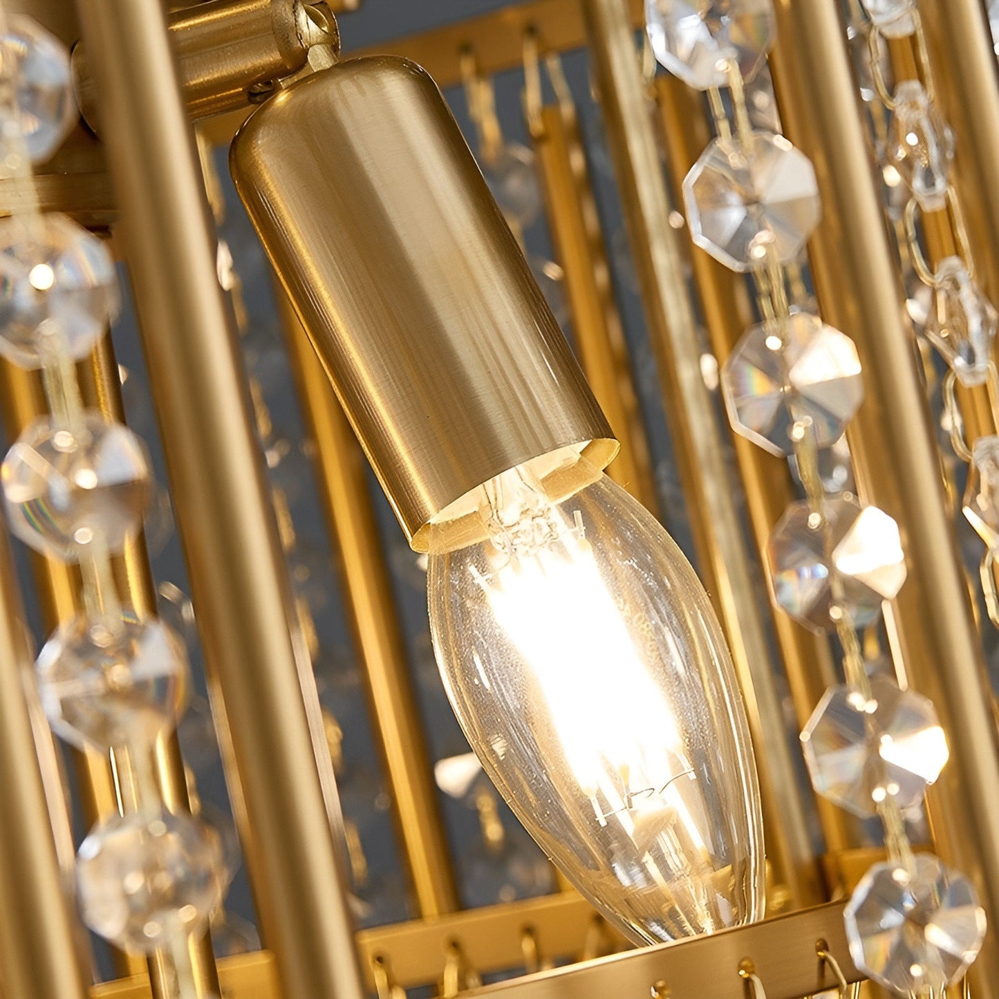 Antibes | Luxury Gold Chandelier With Crystal Balls, Warm Light, DimmableBy Miron Demid LLC