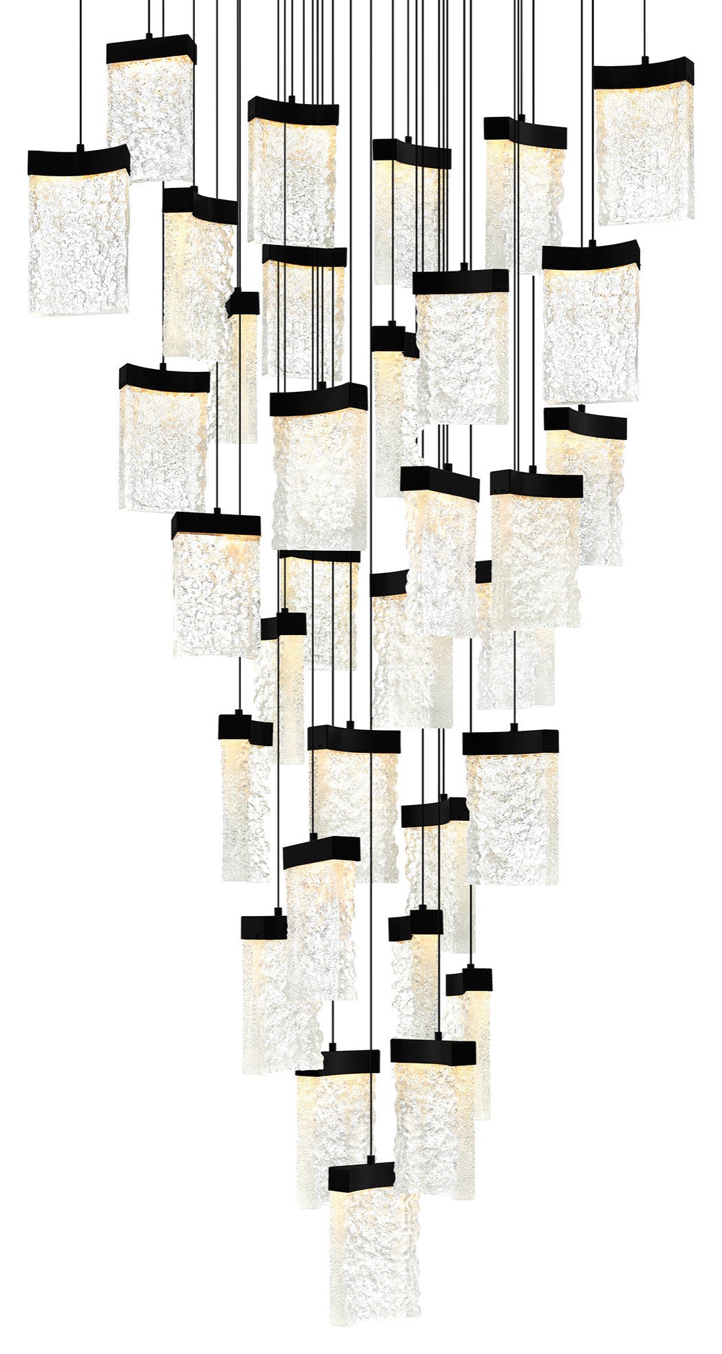 CWI LIGHTING 1587P36-33-101 Lava Integrated LED Black ChandelierBy CWI Lighting