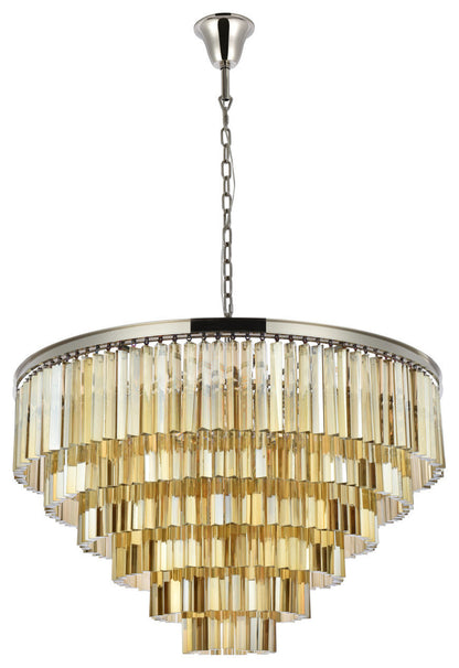 Elegant Lighting 1201D44-GT/RC Sydney 33 Light 44"W Crystal - Polished NickelBy Elegant Furniture & Lighting